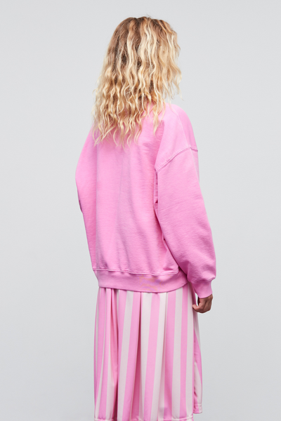 Compact Cotton Atli Sweatshirt - Begonia Pink - Mads Nørgaard