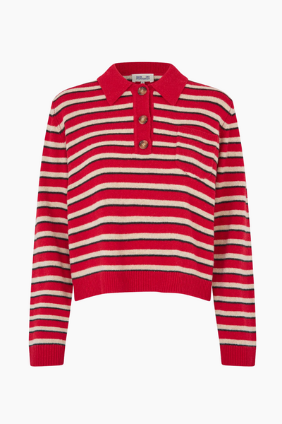 Cori Sweater - Crimson Red Stripe - Baum und Pferdgarten