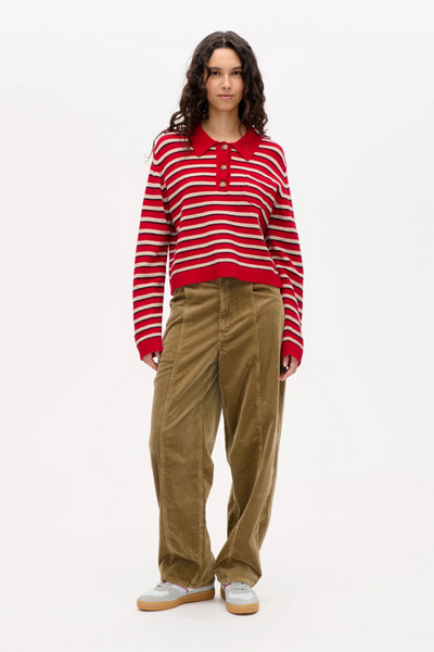 Cori Sweater - Crimson Red Stripe - Baum und Pferdgarten