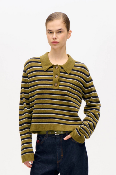 Cori Sweater - Ivy Green Stripe - Baum und Pferdgarten-1
