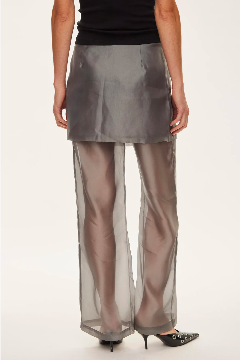 Cosmo Sheer Trousers  - Dark gull Grey - Oval Square