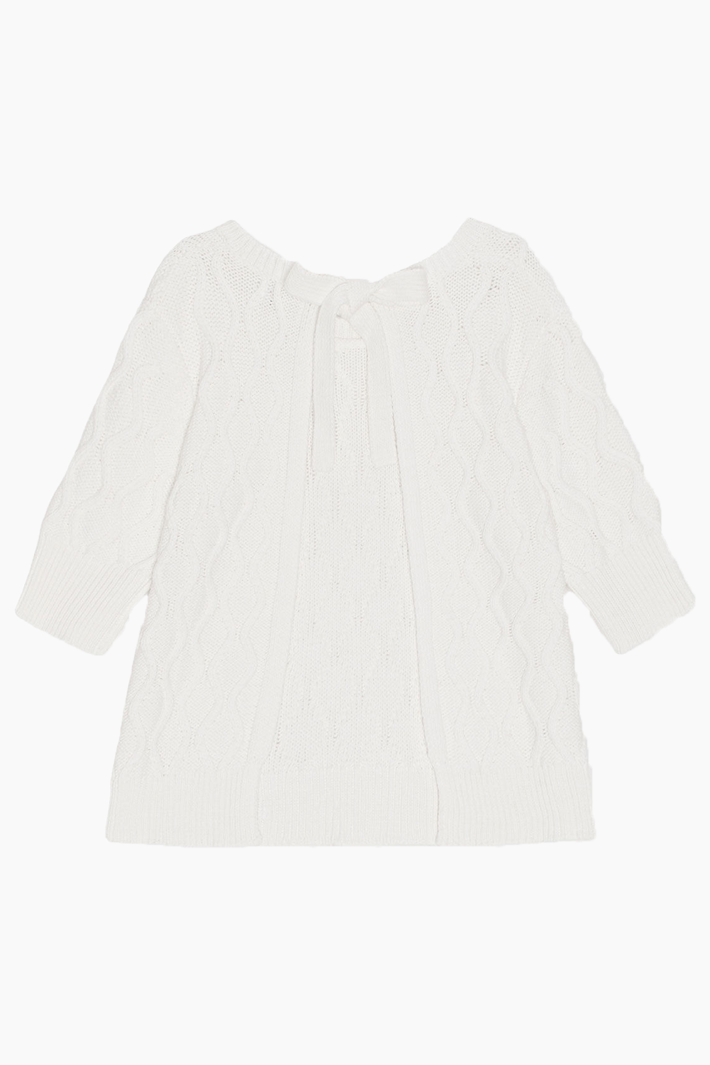 Cotton Cable Open Back Top K1920 - Bright White - GANNI