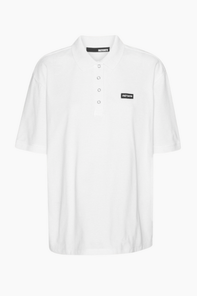 Cotton Short Sleeve Polo - Bright White - Rotate