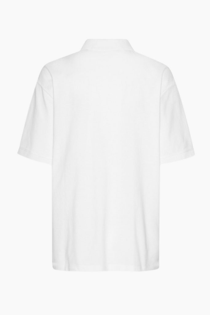 Cotton Short Sleeve Polo - Bright White - Rotate