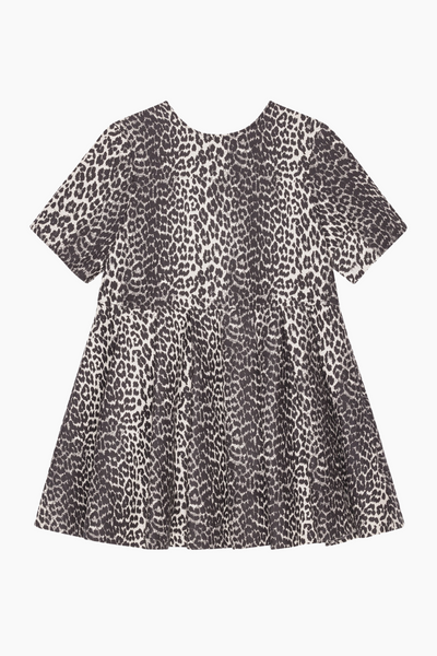 Cotton Tweed Mini Dress W0362 - Leopard - GANNI