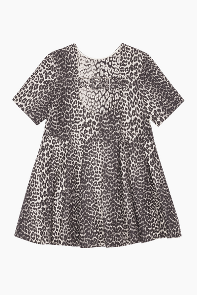 Cotton Tweed Mini Dress W0362 - Leopard - GANNI