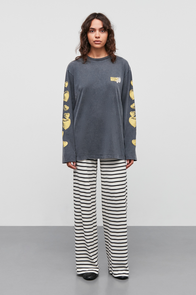 Cotton Jersey Jerry Tee LS - Black - Mads Nørgaard