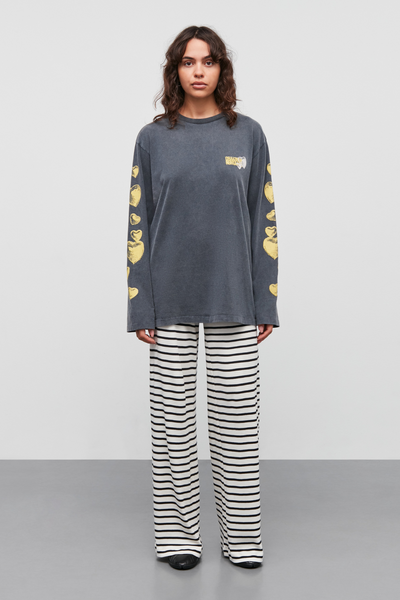 Cotton Jersey Jerry Tee LS - Black - Mads Nørgaard-4
