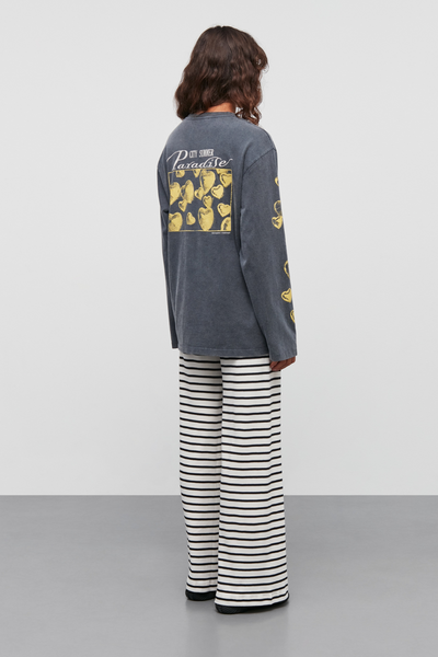 Cotton Jersey Jerry Tee LS - Black - Mads Nørgaard-5