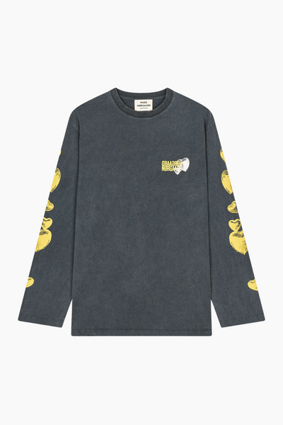 Cotton Jersey Jerry Tee LS - Black - Mads Nørgaard