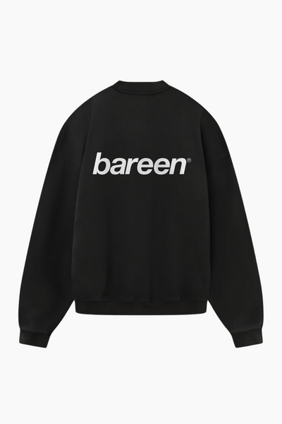 Crewneck Oversize Logo  - Black - bareen