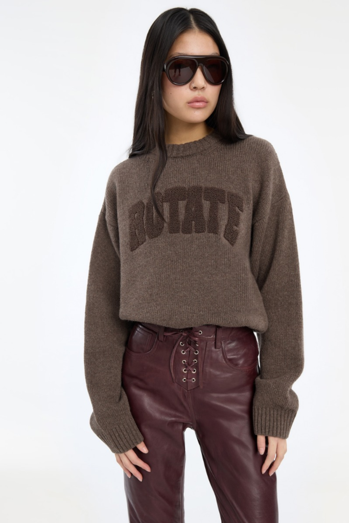 Crewneck Sweater - Cocoa Brown - ROTATE