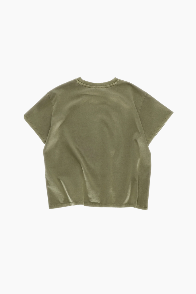 Cropped Women's Tee - Stone Green - Bareen