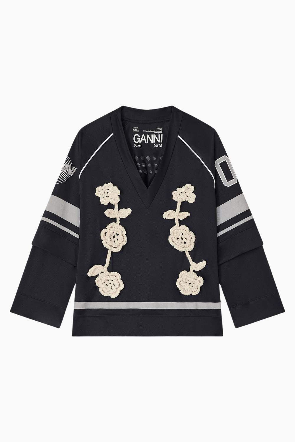 Cycora Jersey Oversized Long Sleeve T4392 - Black - GANNI