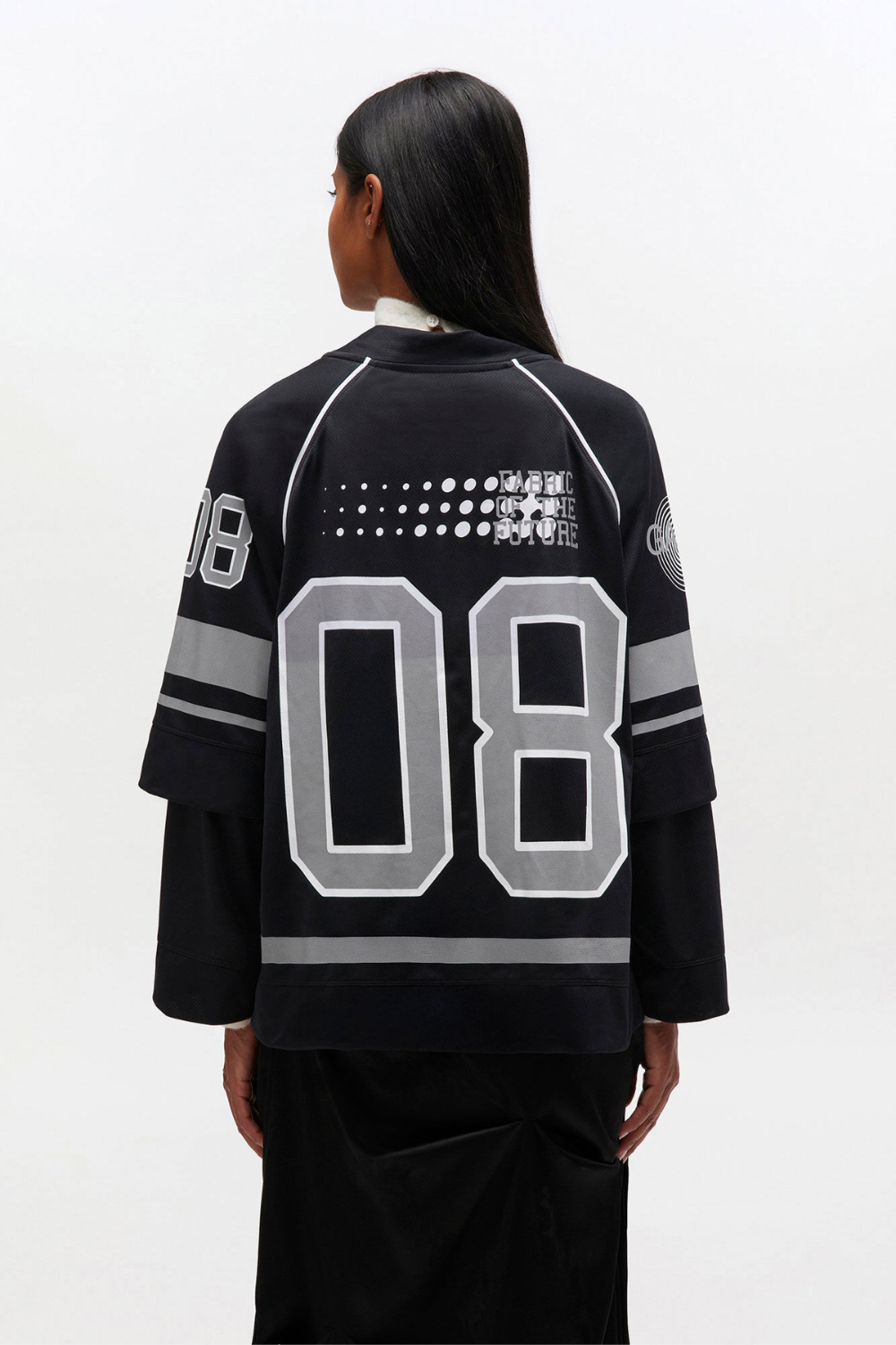 Cycora Jersey Oversized Long Sleeve T4392 - Black - GANNI