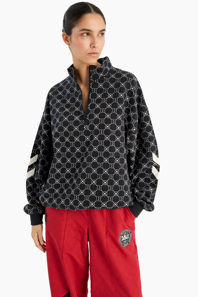 DBU ROTATE Oversized Halfzip - Black - ROTATE x Hummel-2