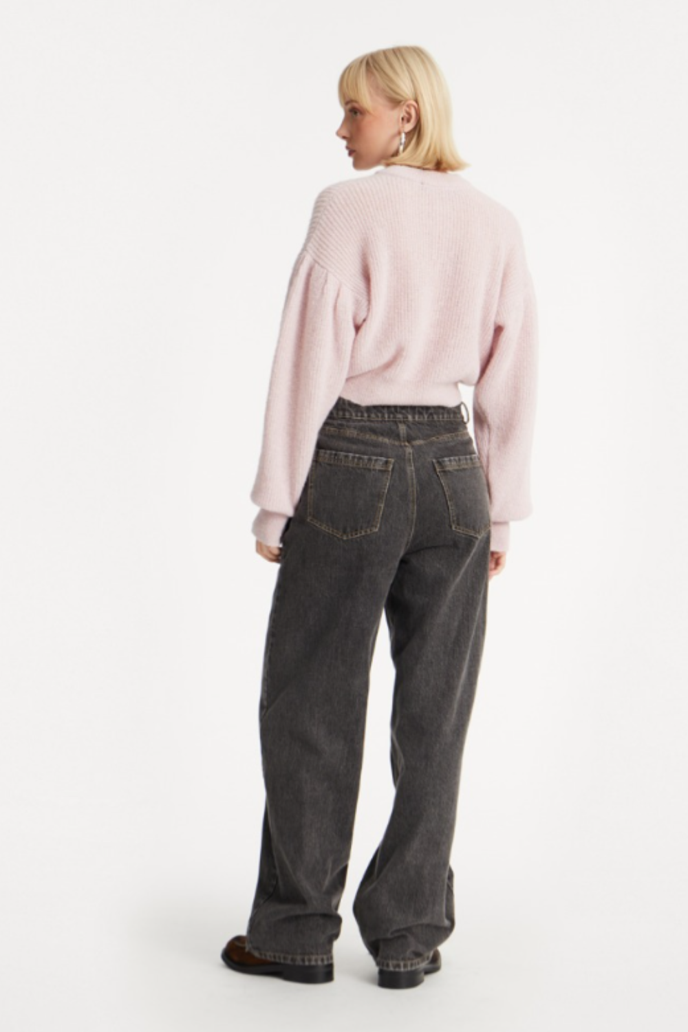 Denim Laced Leg Pants - Black - ROTATE