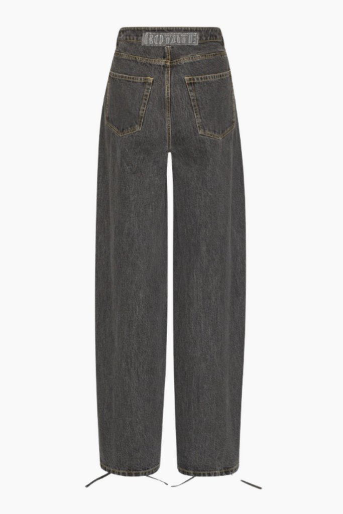Denim Laced Leg Pants - Black - ROTATE