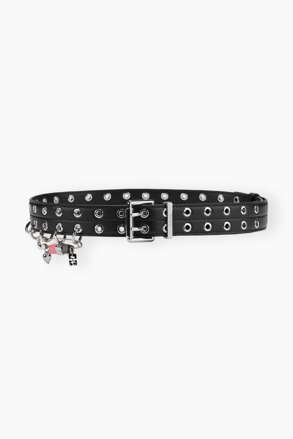 Double Eyelet Belt Safety Pin A7067 - Black - GANNI