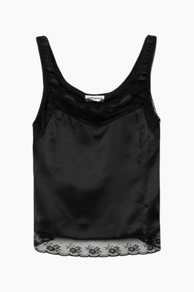 Double Lace Top - Black - H2O Fagerholt