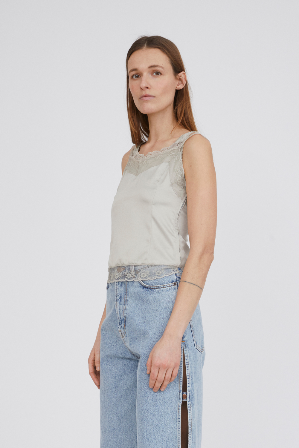 Double Lace Top - Grey Putty - H2O Fagerholt