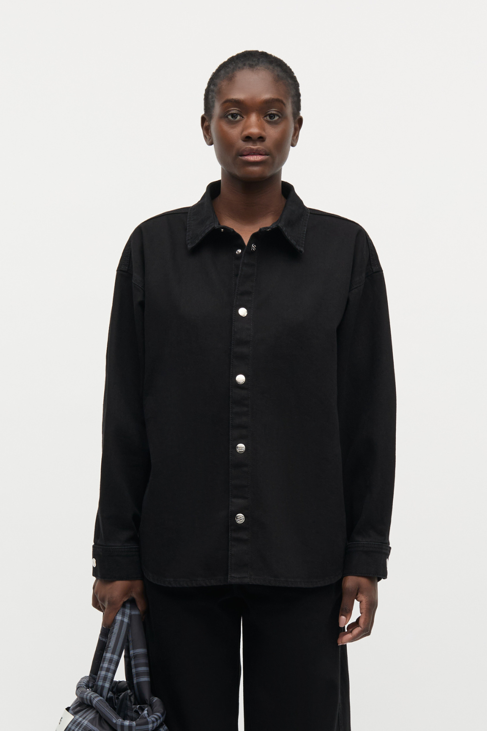 Dyed Denim Gisla Shirt - Black - Mads Nørgaard