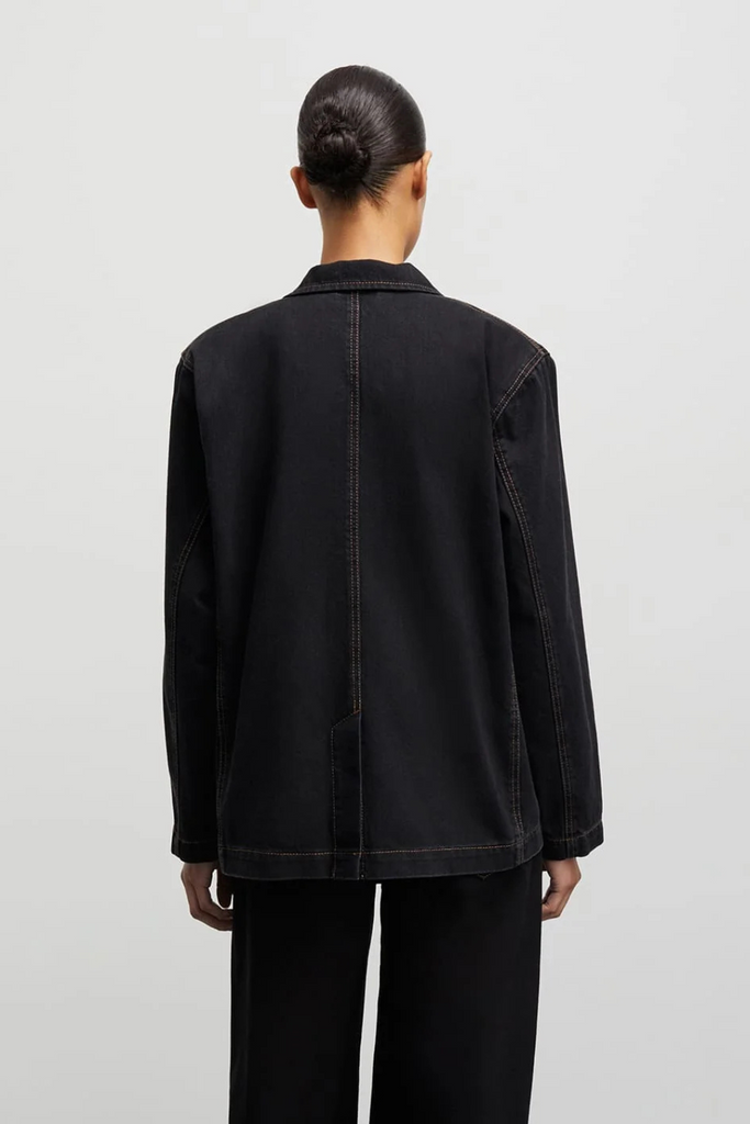 Dyed Denim Denny Jacket - Black - Mads Nørgaard