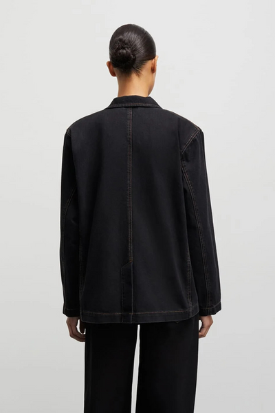 Dyed Denim Denny Jacket - Black - Mads Nørgaard-2