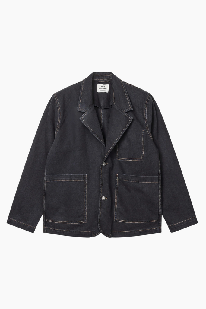 Dyed Denim Denny Jacket - Black - Mads Nørgaard