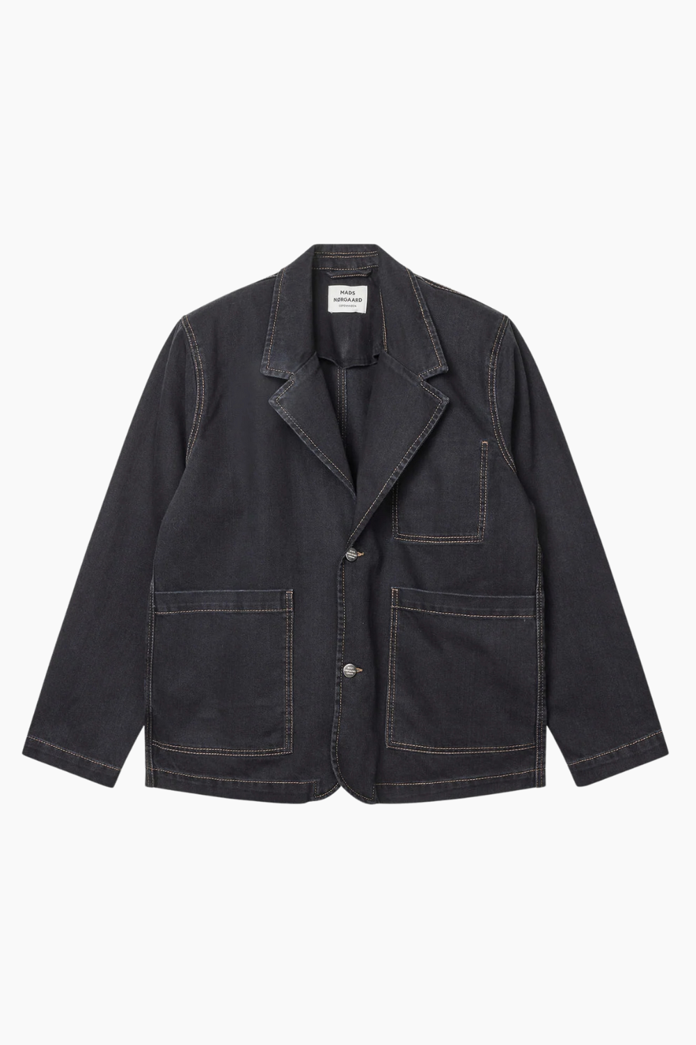Dyed Denim Denny Jacket - Black - Mads Nørgaard