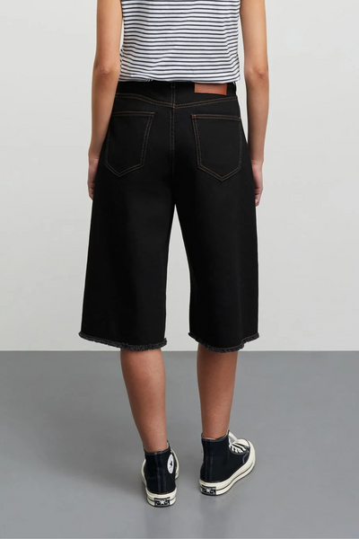 Dyed Denim Robyn Shorts - Black - Mads Nørgaard-2