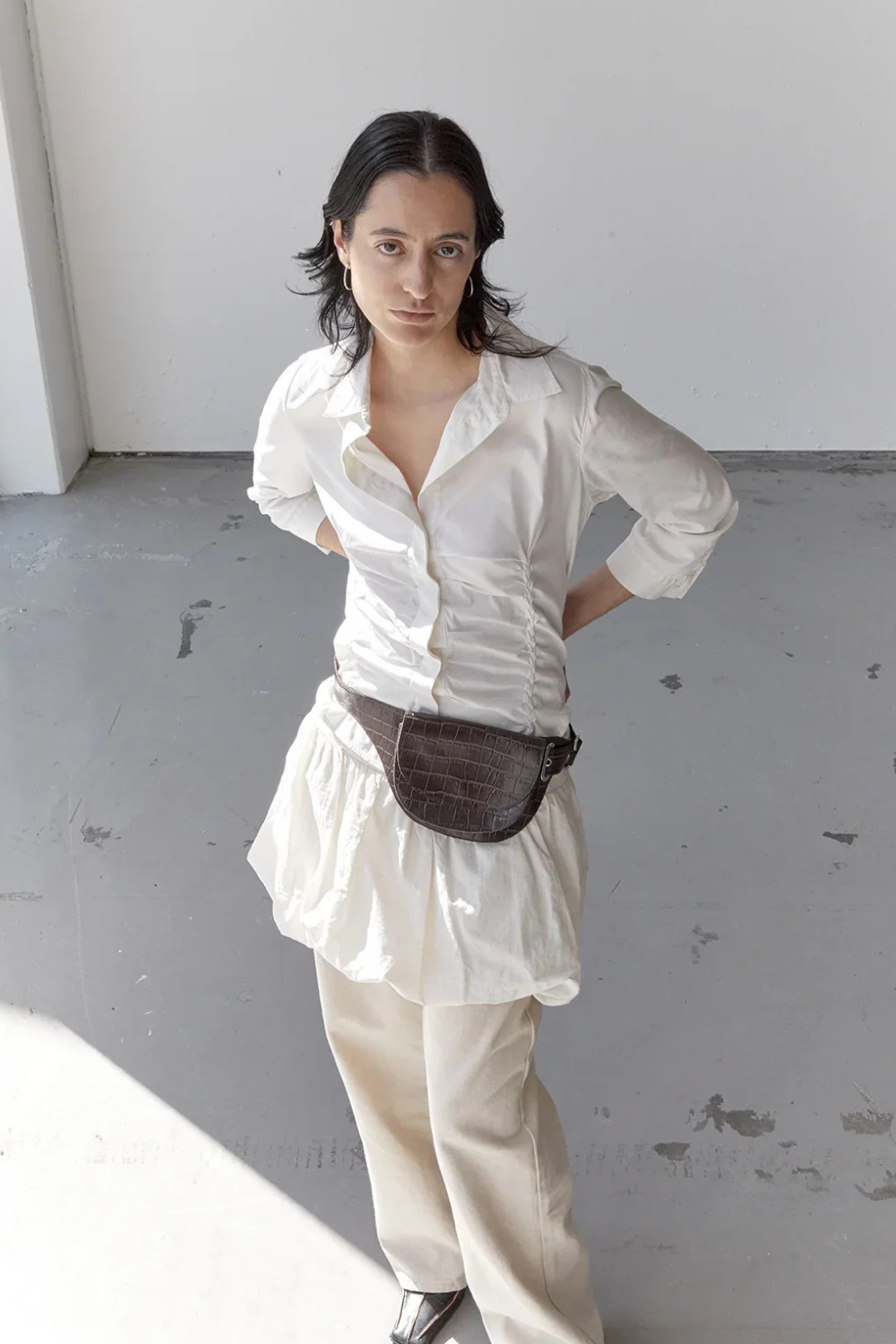 Eliza Belt - Brown Croco - Silfen Studio
