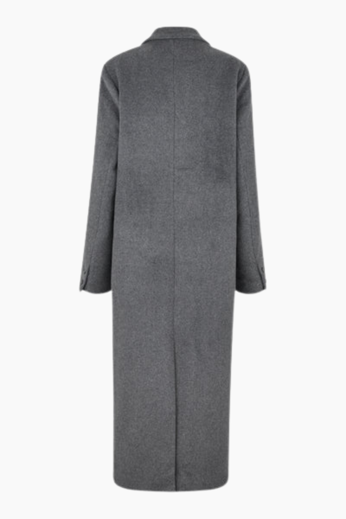 Elliot Wool Coat - Dark Grey Melange - Oval Square