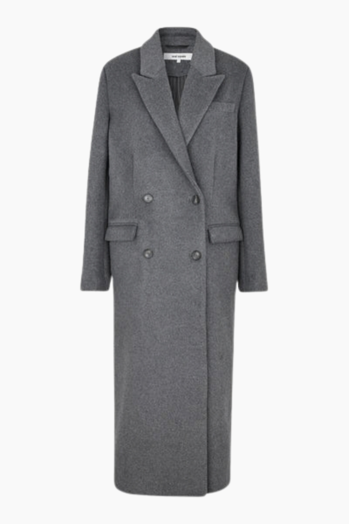 Elliot Wool Coat - Dark Grey Melange - Oval Square