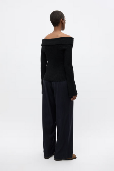 Endore Pants - Dark Navy Pinstripe - Envii