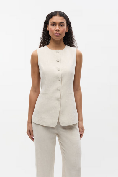 Endore O-N Long Vest 7247 -  Light Sand Mel - Envii-4