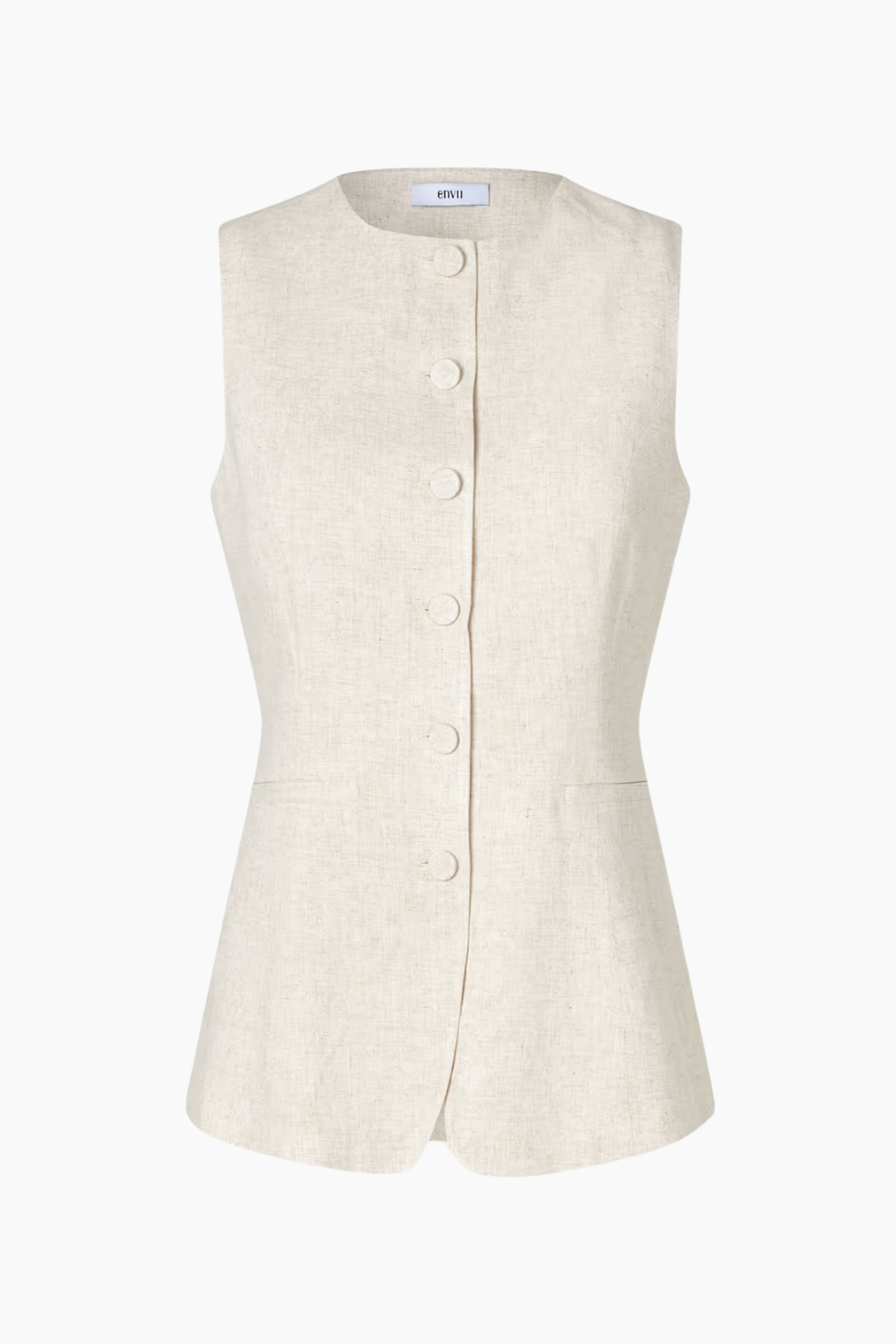Endore O-N Long Vest 7247 -  Light Sand Mel - Envii