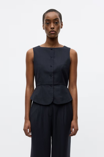 Enfresno Vest - Dark Navy Pinstripe - Envii