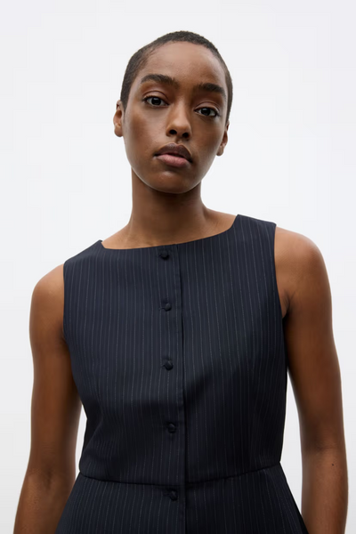 Enfresno Vest - Dark Navy Pinstripe - Envii