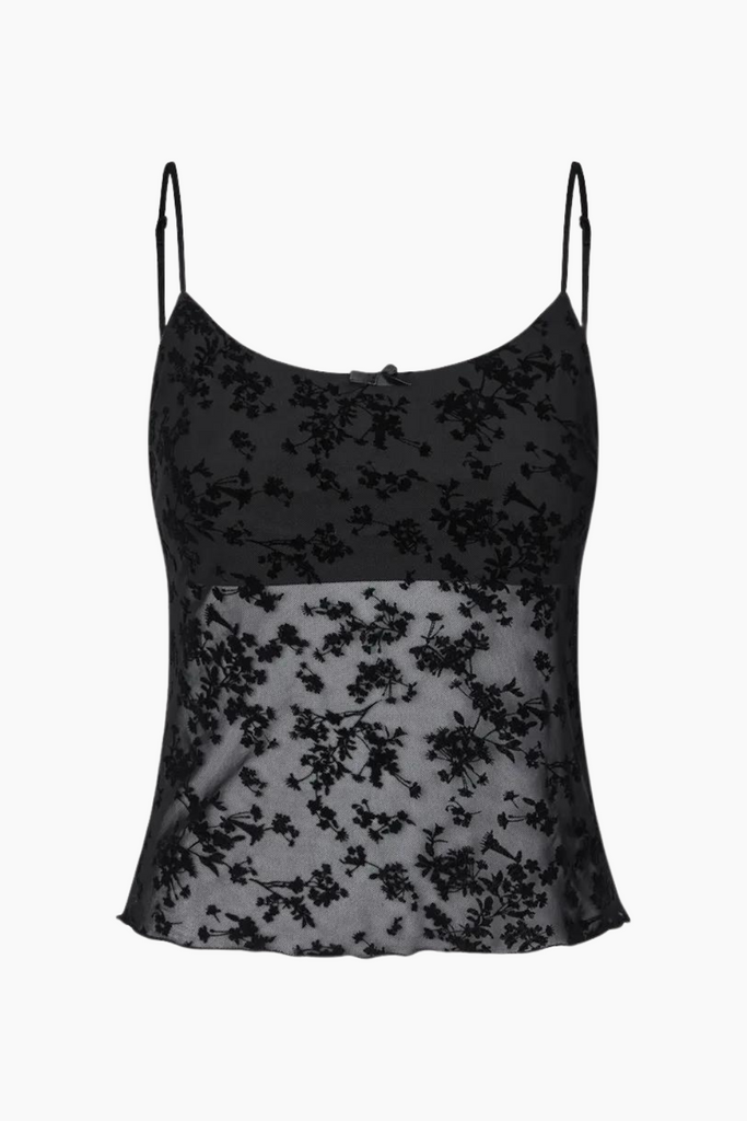 Ennicola SL Top - Black Leaves - Envii