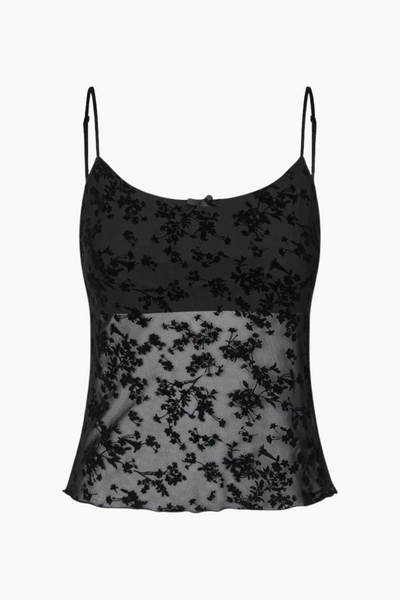 Ennicola SL Top - Black Leaves - Envii