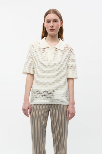 Ensofs SS Polo Knit 7254 - Gardenia - Envii-2
