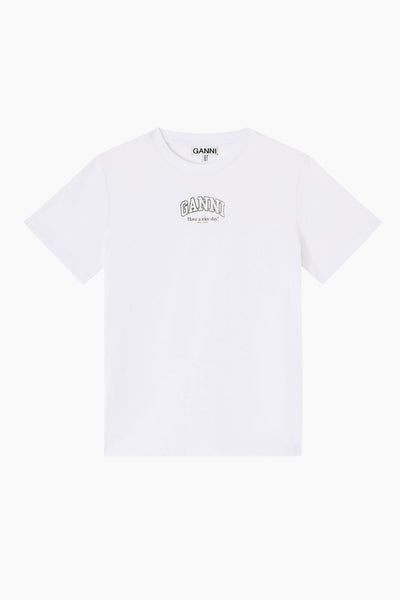 Essentials Tee A1050057 - Bright White - GANNI