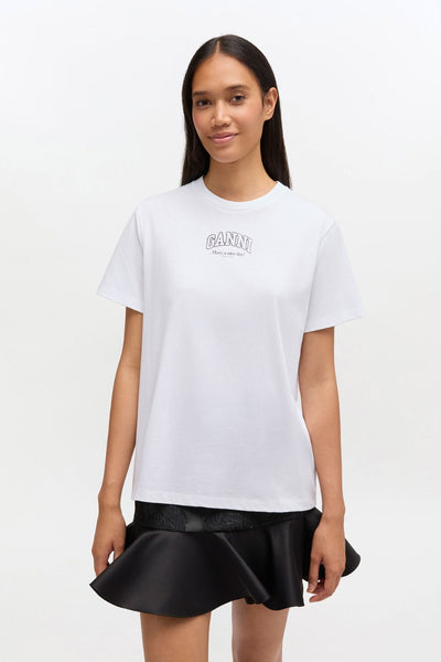 Essentials Tee A1050057 - Bright White - GANNI