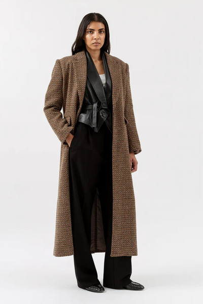 Fabulous Coat - Checked Brown - H2O Fagerholt