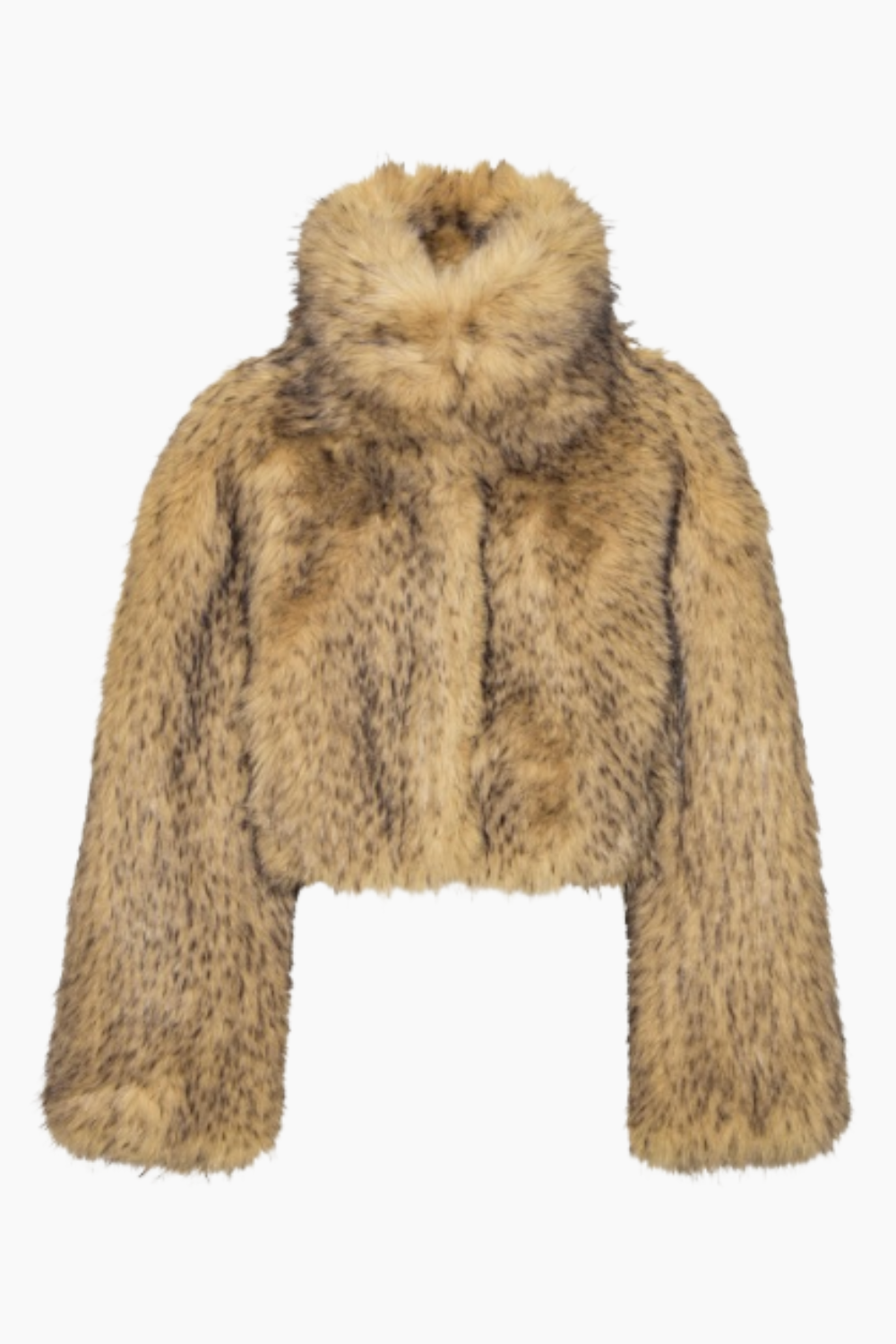 Faux Fur Crop Jacket - Nougat - Rotate