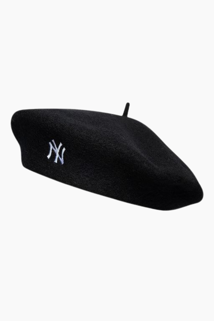 Female Wool Script Beret - Sort - New Era