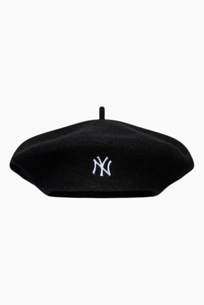 Female Wool Script Beret - Sort - New Era