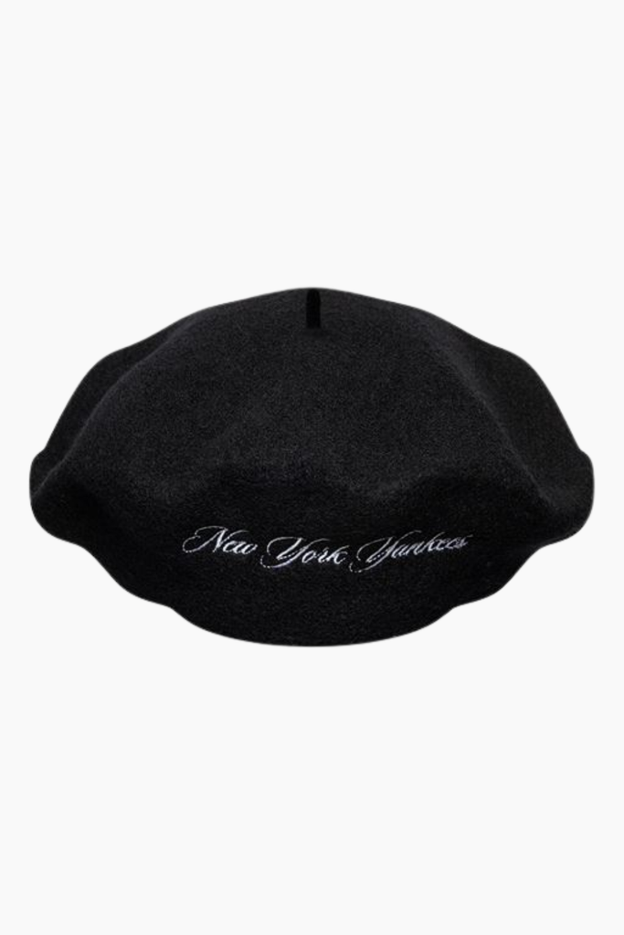 Female Wool Script Beret - Sort - New Era