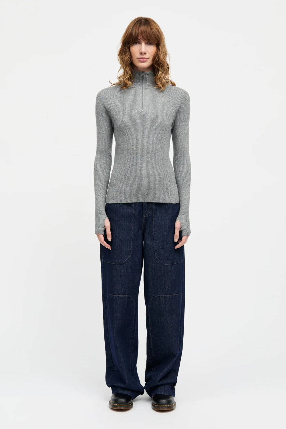 Fine Merino Ida Knit - Grey Melange - Mads Nørgaard